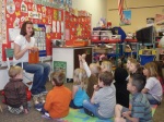 Reading a story about Dairy Farming to the Preschoolers